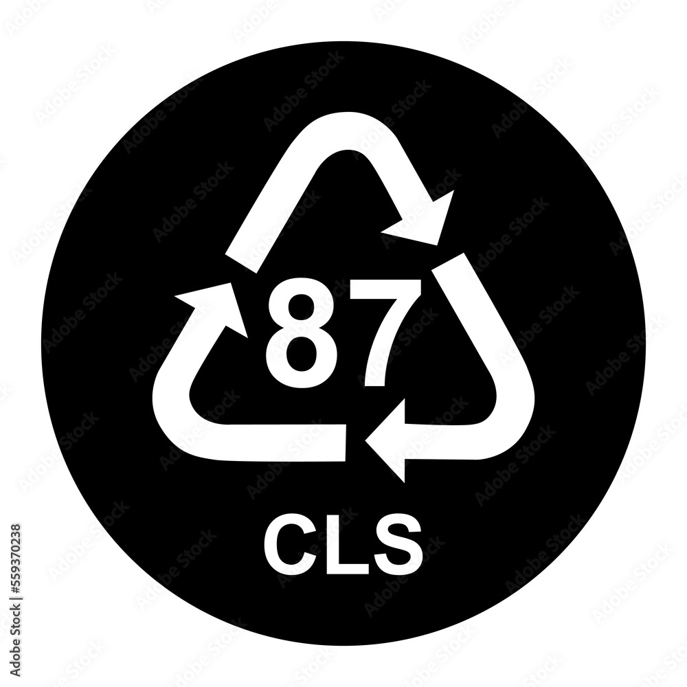 Composite symbol, ecology recycling sign isolated on white background. Package waste icon Composite symbol, ecology recycling sign isolated on white background. Package waste icon
