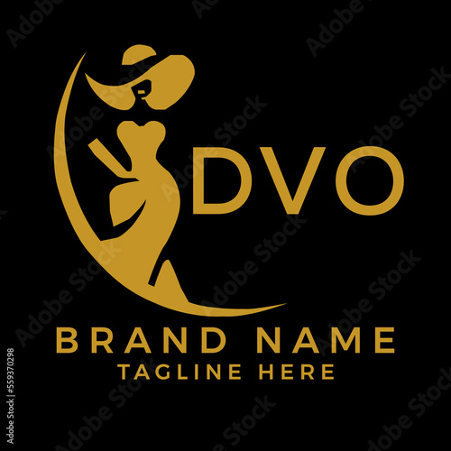 DVO fashion logo. DVO  Beauty fashion house. modeling dress jewelry. DVO fashion technology  Monogram logo design for entrepreneur and best business icon. 
 photo