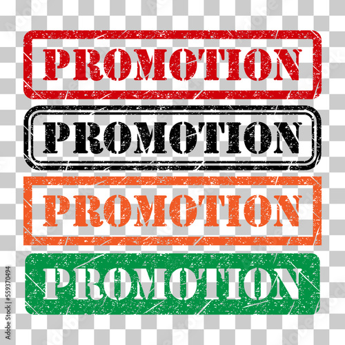 Set of Promotion stamp symbol  label sticker sign button  text banner vector illustration