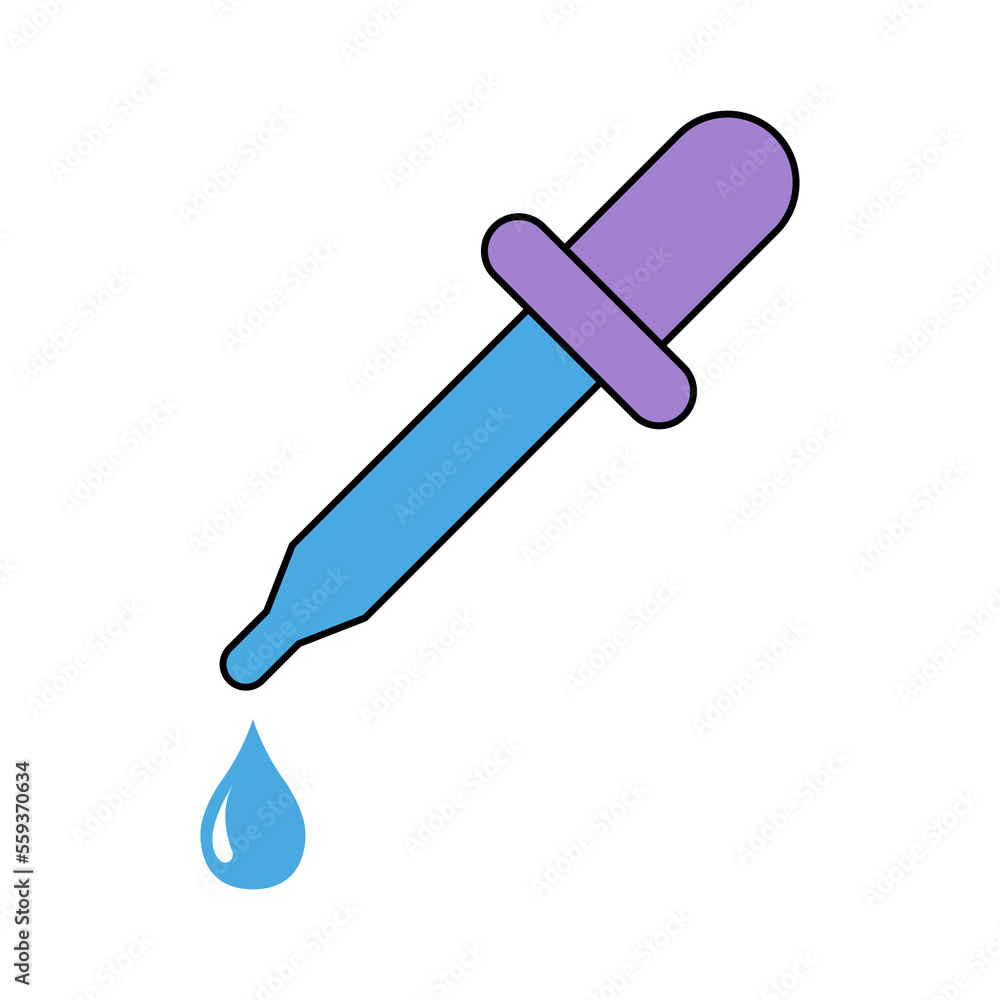 Dropper liquid icon, medicine health tool web symbol, test fluid design vector illustration