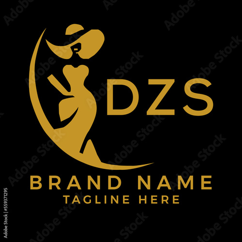 DZS fashion logo. DZS  Beauty fashion house. modeling dress jewelry. DZS fashion technology  Monogram logo design for entrepreneur and best business icon. 
 photo