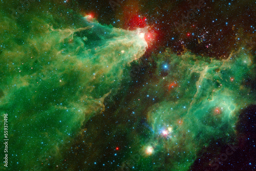Cosmos, Universe, Nebula, Cepheus C and Cepheus B Region, Spitzer Space Telescope  photo