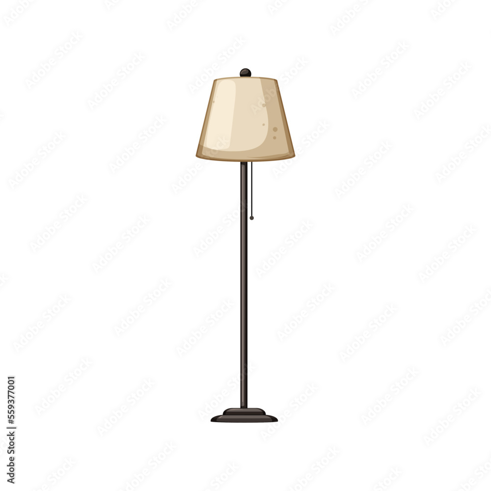 object floor lamp cartoon. object floor lamp sign. isolated symbol vector illustration