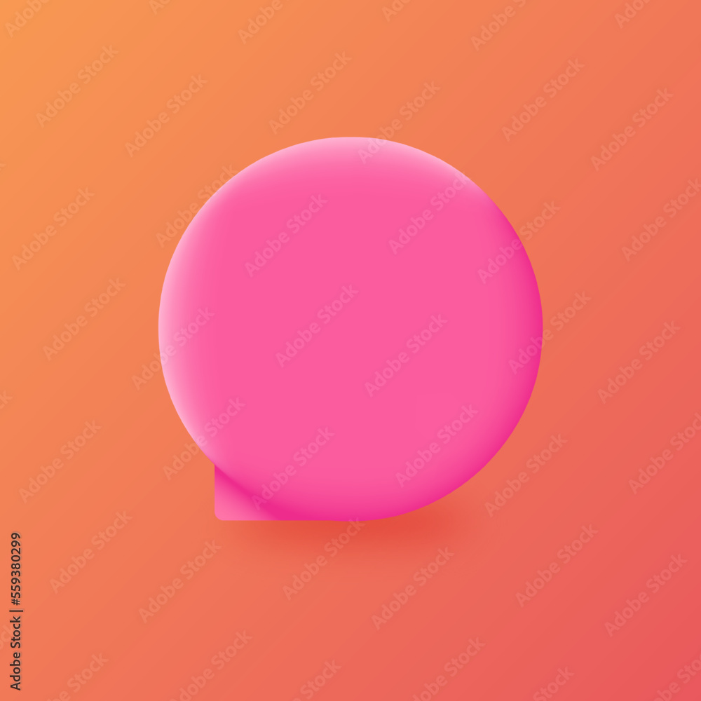 Obraz premium 3D speech bubble icons. Minimal blank 3d chat boxes sign. 3d vector illustration.