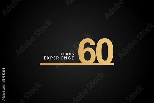 60 years experience or Best 60 years experienced vector illustration. Logos 60 years experience. Suitable for marketing logos related to 60 years of experience in the business or industry.