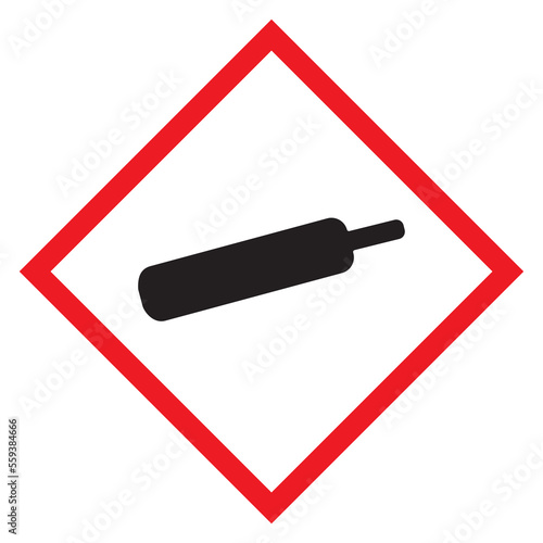GHS symbol for gas under pressure vector illustration