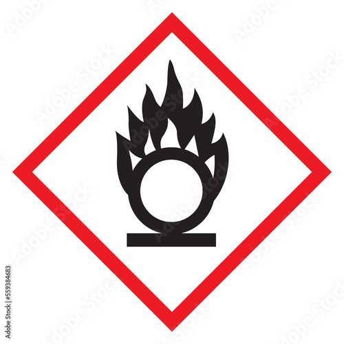 GHS symbol for oxidising gas, oxidising liquid, oxidising solid
