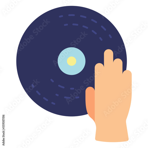 disc jockey illustration
