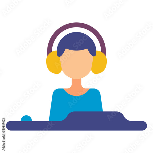 disc jockey illustration