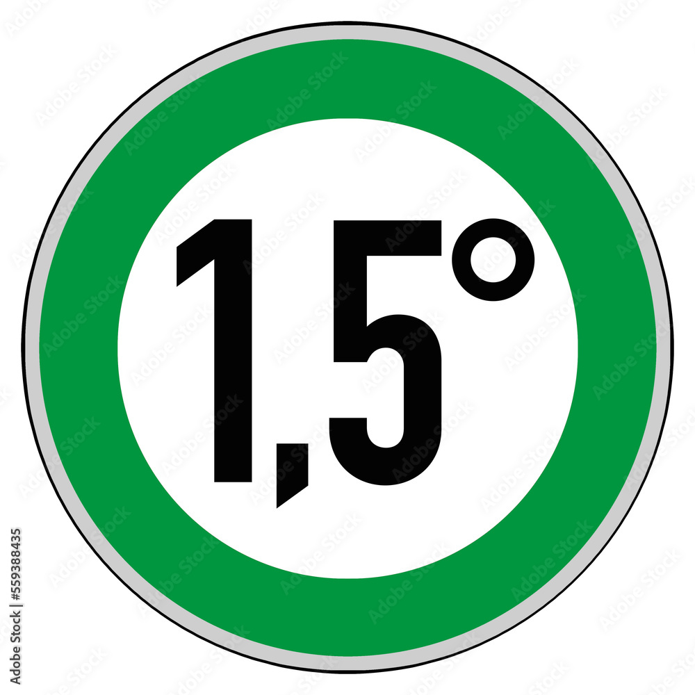 Grünes Schild mit 1,5-Grad-Ziel Illustration und Hintergrund transparent PNG cut out Grünes Schild mit 1,5-Grad-Ziel Illustration und Hintergrund transparent PNG cut out