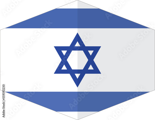Israel flag background with cloth texture.Israel Flag vector illustration eps10.