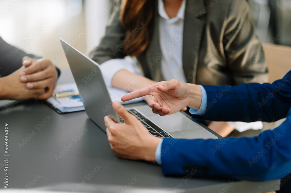 Businessman and team analyzing financial statement Finance task. with smart phone and laptop and tablet. Businessman and team analyzing financial statement Finance task. with smart phone and laptop and tablet.