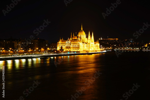 Budapest parliament in the night