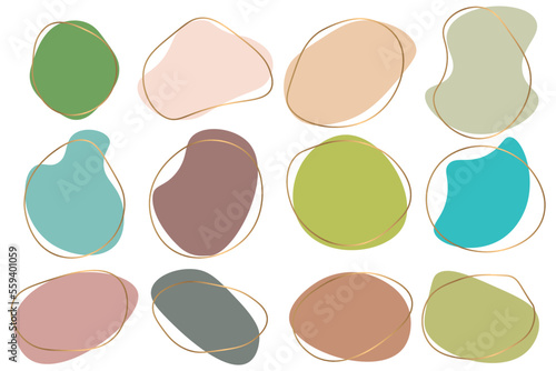 Set of organic blob shapes 