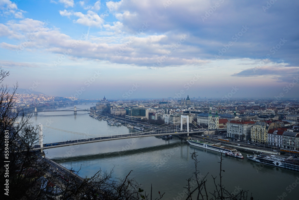 Budapest in a winter morning, Hungary