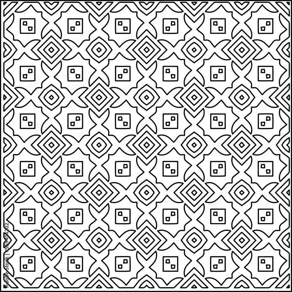 Stylish texture with figures from lines.
Abstract geometric black and white pattern for web page, textures, card, poster, fabric, textile. Monochrome graphic repeating design. Stylish texture with figures from lines.
Abstract geometric black and white pattern for web page, textures, card, poster, fabric, textile. Monochrome graphic repeating design.