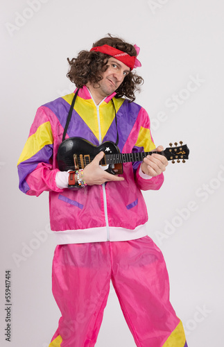 80´s person lustig für Werbung und flyer