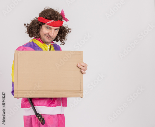 80´s person lustig für Werbung und flyer