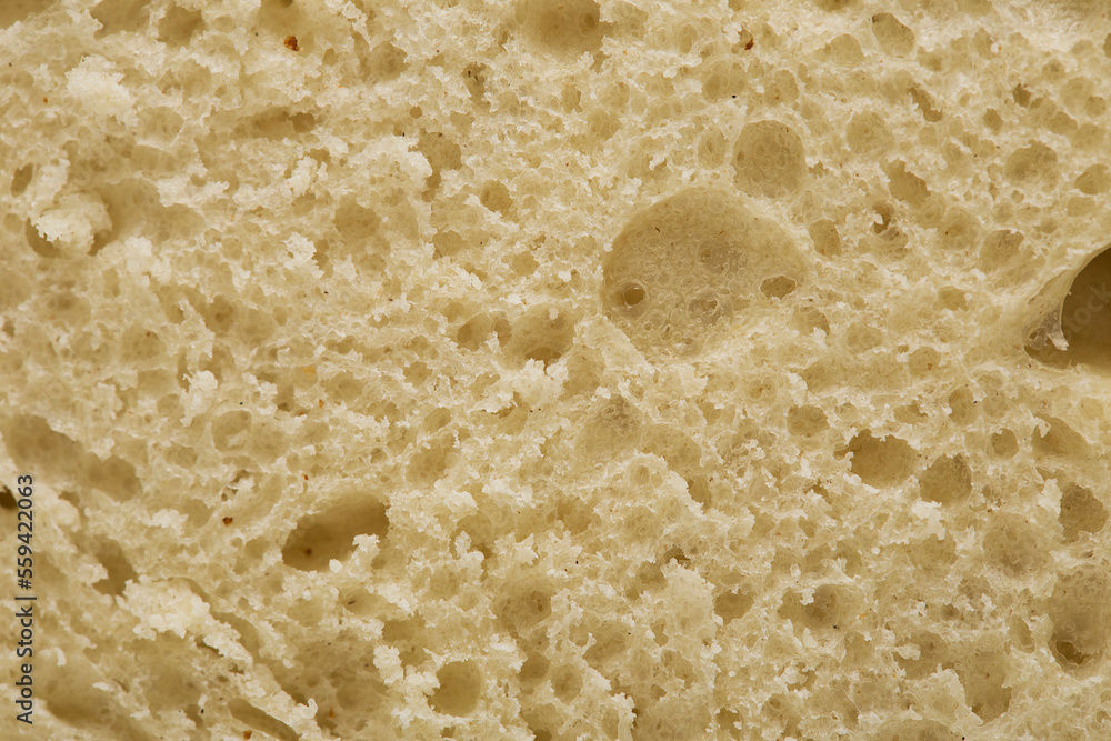 high resolution white potato bread texture macro