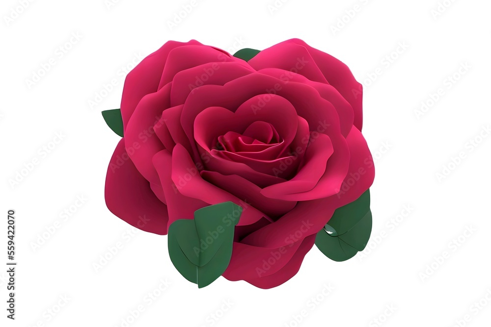 Ai pink rose isolated on white background Ai pink rose isolated on white background