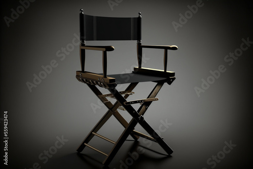 Director Chair on isolated background, front view. Generative AI