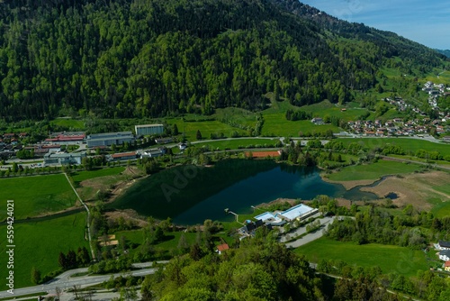 Der Kleine Alpsee bei Immenstadt im Allgäu im Luftbild