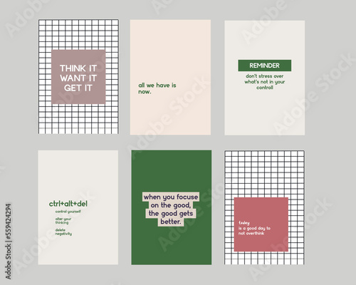 Think it, want it, get it - set of motivational quotes,  editable templates. Vector illustration. Motivation cards and wallpapers