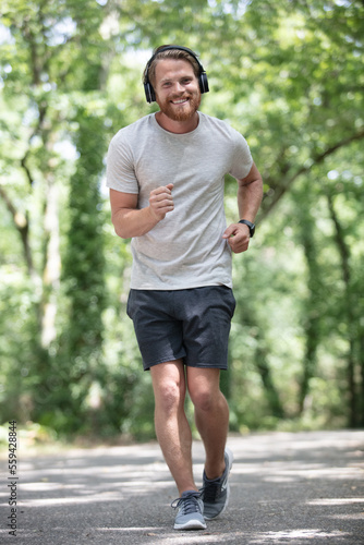 an athletic young man running