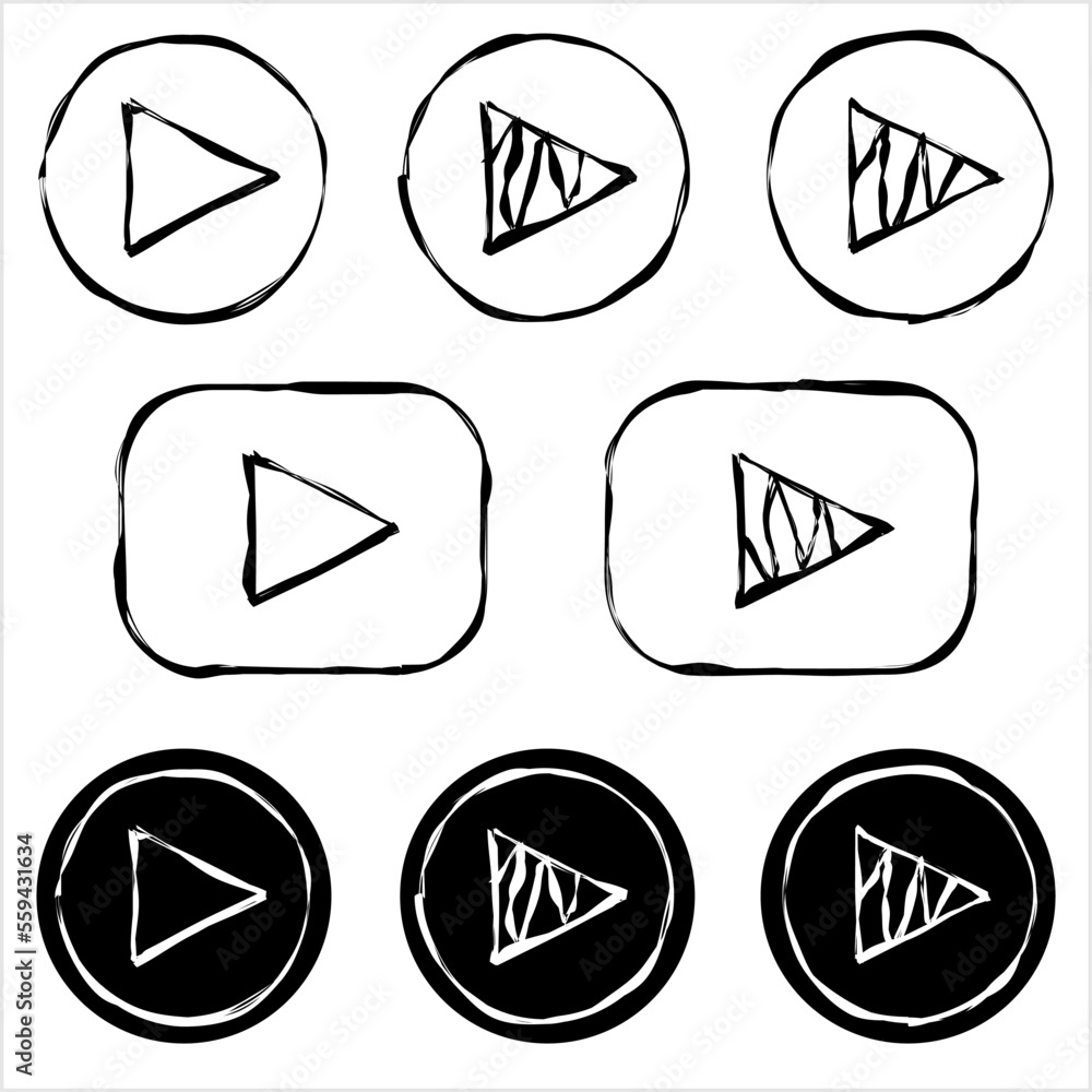 Play Button Icon Hand Drawn Doodle Icon M_2212001 Play Button Icon Hand Drawn Doodle Icon M_2212001