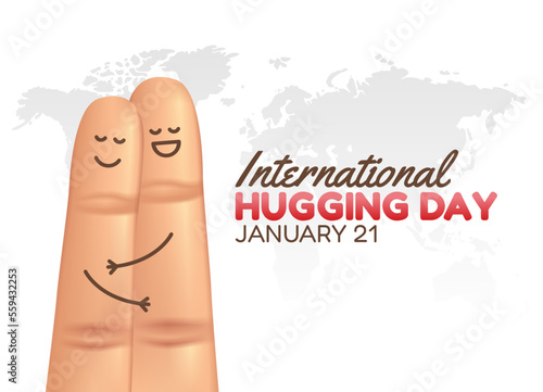 vector graphic of international hugging day good for international hugging day celebration. flat design. flyer design.flat illustration.