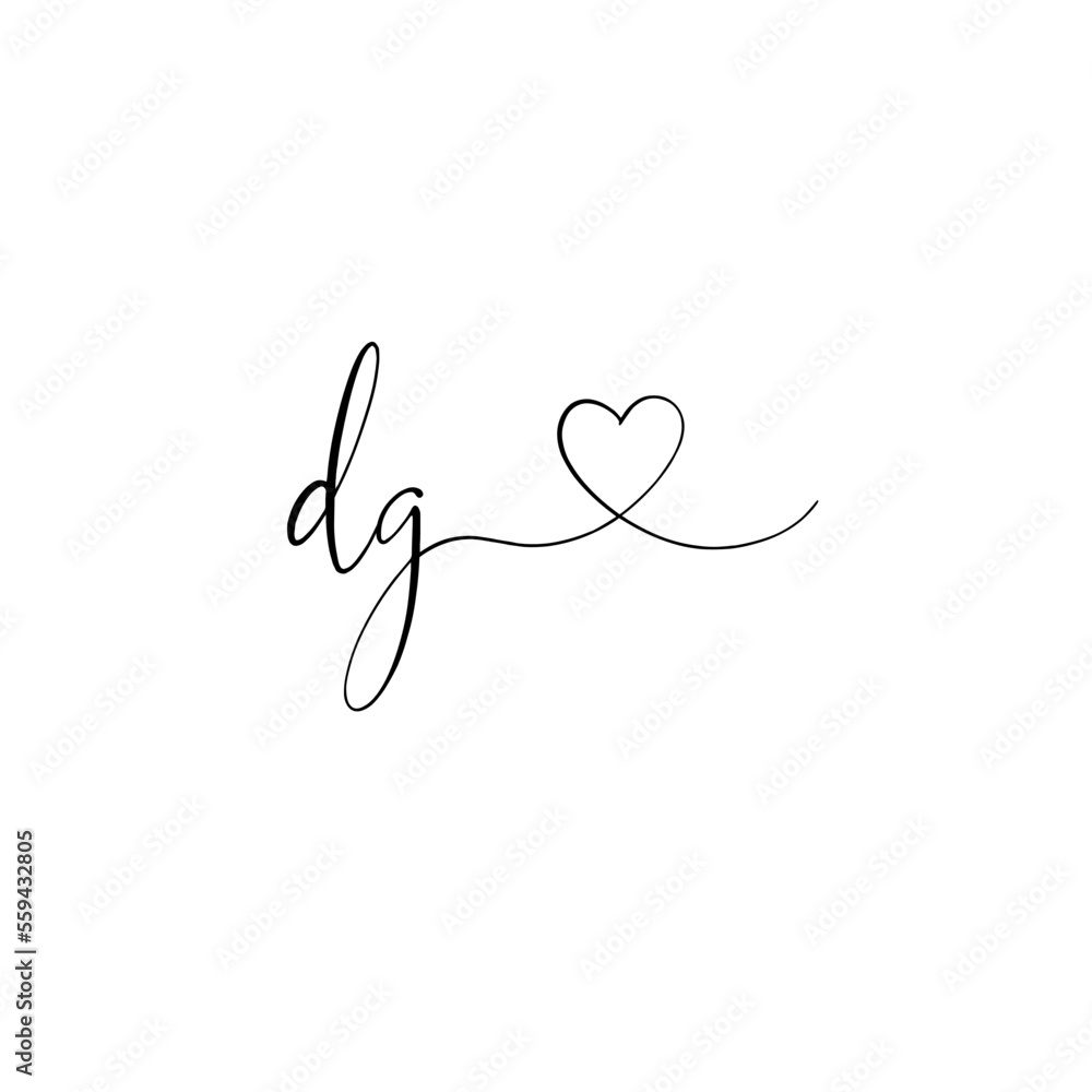 Initial wedding monogram logo template Initial wedding monogram logo template