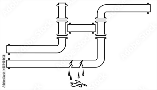 Broken Pipe Icon Y_2110001