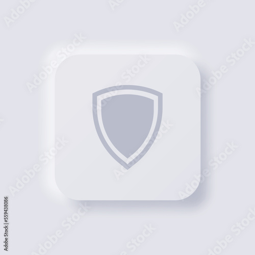 Free Download Shield icon, White Neumorphism soft UI Design for Web design, Application UI and more, Button, Vector. - GFXLoad