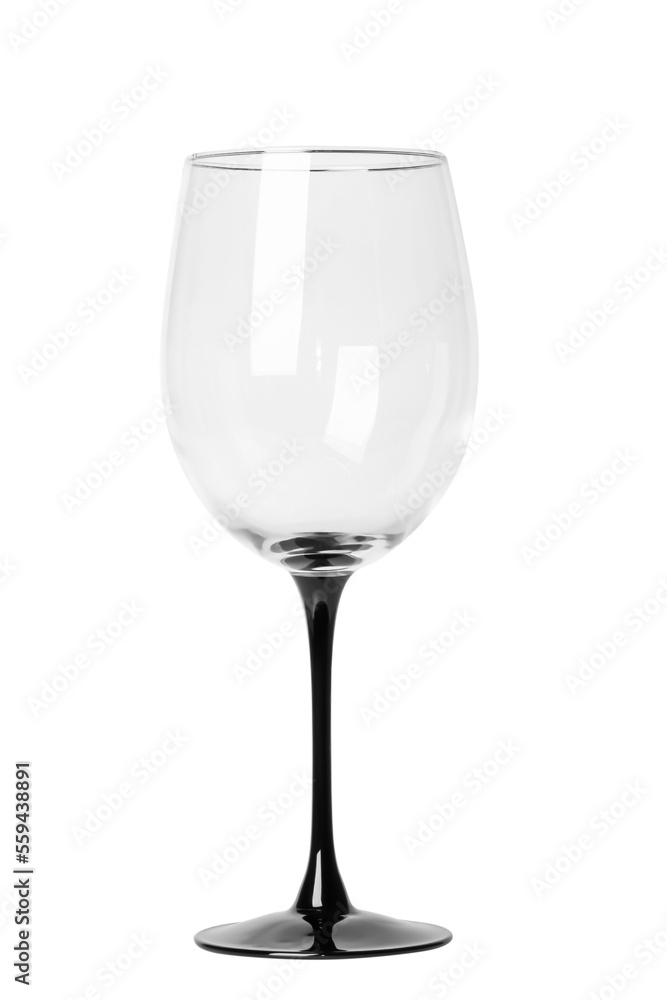 Glass empty wine glass. With black leg. Isolated. PNG Glass empty wine glass. With black leg. Isolated. PNG