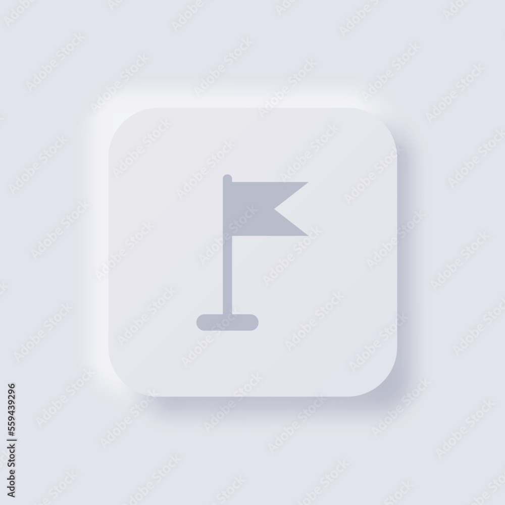 Flag icon, White Neumorphism soft UI Design for Web design, Application UI and more, Button, Vector. Flag icon, White Neumorphism soft UI Design for Web design, Application UI and more, Button, Vector.
