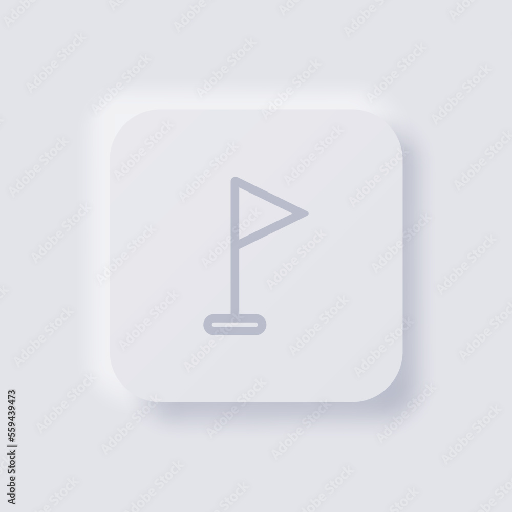Flag icon, White Neumorphism soft UI Design for Web design, Application UI and more, Button, Vector. Flag icon, White Neumorphism soft UI Design for Web design, Application UI and more, Button, Vector.