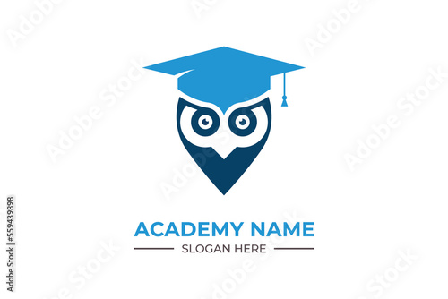 education university and college school academy institute club logo. learning logo emblem style