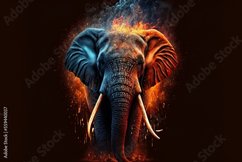 Animals with the power of blazing fire elephant