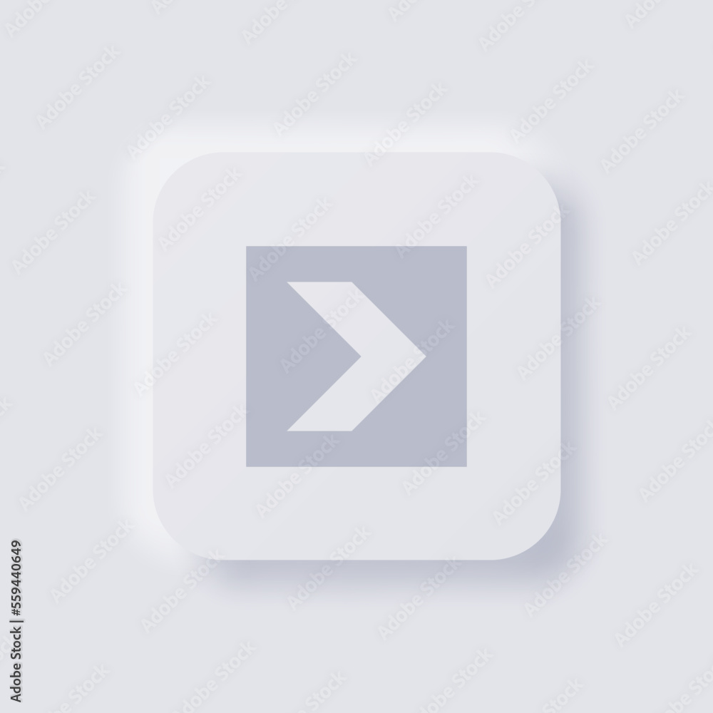 Arrow icon, White Neumorphism soft UI Design for Web design, Application UI and more, Button, Vector. Arrow icon, White Neumorphism soft UI Design for Web design, Application UI and more, Button, Vector.