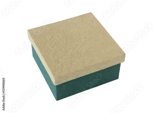 handmade paper box isolated with clipping path for mockup © aopsan