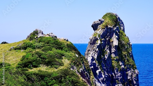 壱岐島のシンボルである猿岩の晴れた風景 photo