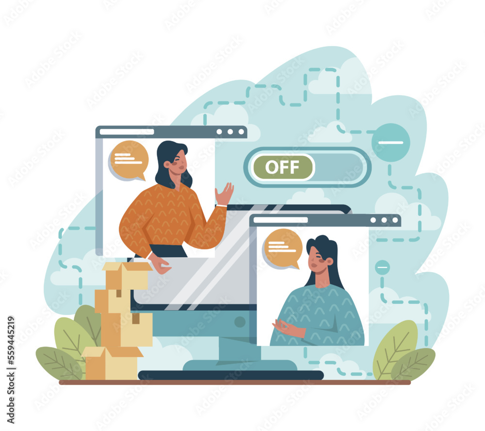 To turn off concept. Character presses the switch button or pull a lever. To turn off concept. Character presses the switch button or pull a lever.