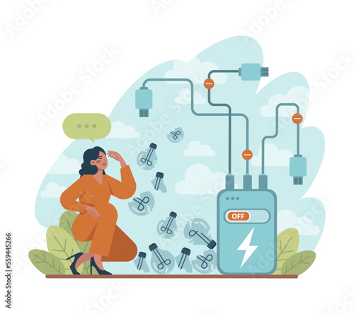 To turn off concept. Character presses the switch button or pull a lever.