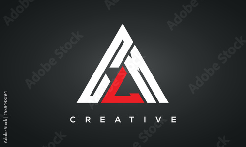 CLM monogram triangle logo design