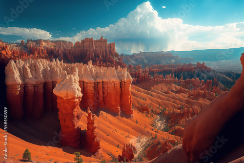 Colorful southwestern canyon by generative AI
