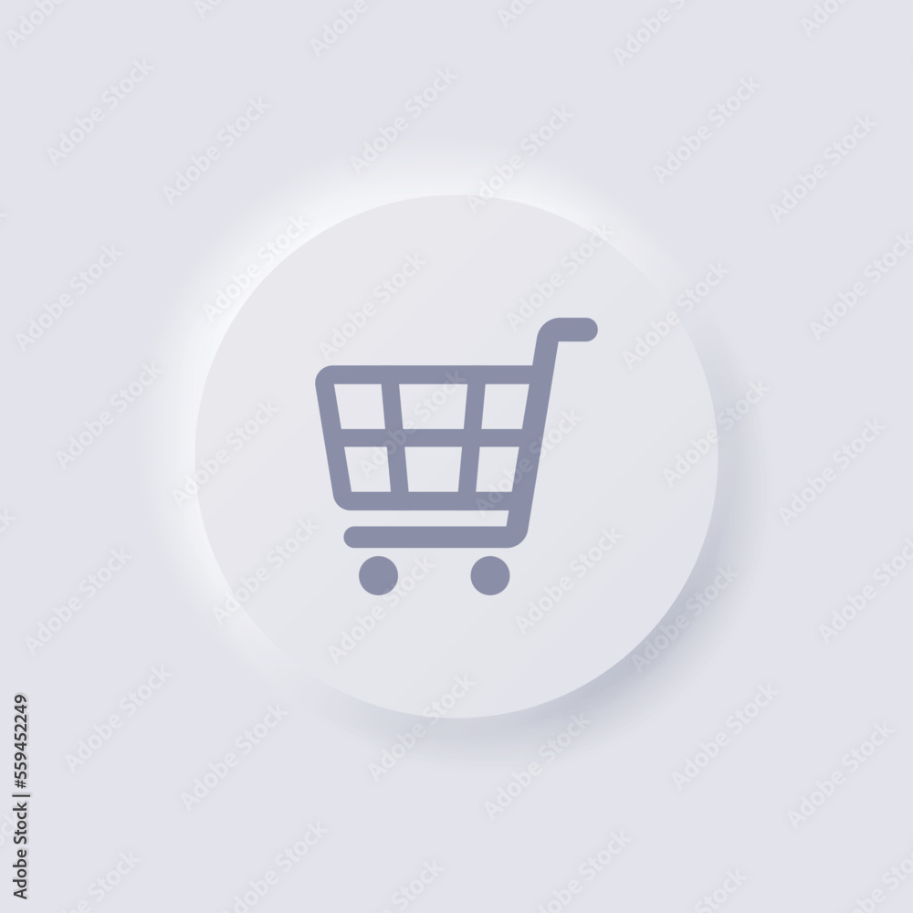 Shopping cart Icon, White Neumorphism soft UI Design for Web design, Application UI and more, Button, Vector. Shopping cart Icon, White Neumorphism soft UI Design for Web design, Application UI and more, Button, Vector.