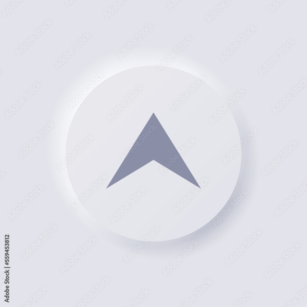 Arrow icon, White Neumorphism soft UI Design for Web design, Application UI and more, Button, Vector. Arrow icon, White Neumorphism soft UI Design for Web design, Application UI and more, Button, Vector.
