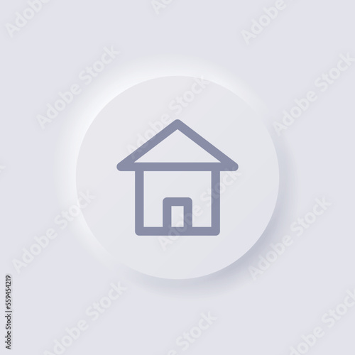 Wallpaper Mural House Icon, White Neumorphism soft UI Design for Web design, Application UI and more, Button, Vector. Torontodigital.ca