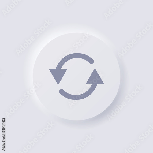 Free Download Circular rotation arrow icon, White Neumorphism soft UI Design for Web design, Application UI and more, Button, Vector. - GFXLoad
