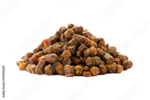 Photos Heap of bee pollen, bee pollen granules isolated on white background